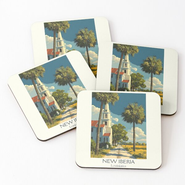 Item preview, New Iberia Louisiana Vintage Travel poster | Bayou Teche Charm designed and sold by TuncGK.