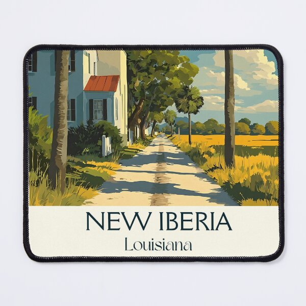 Item preview, New Iberia Louisiana Vintage Travel poster | Bayou Teche Charm designed and sold by TuncGK.