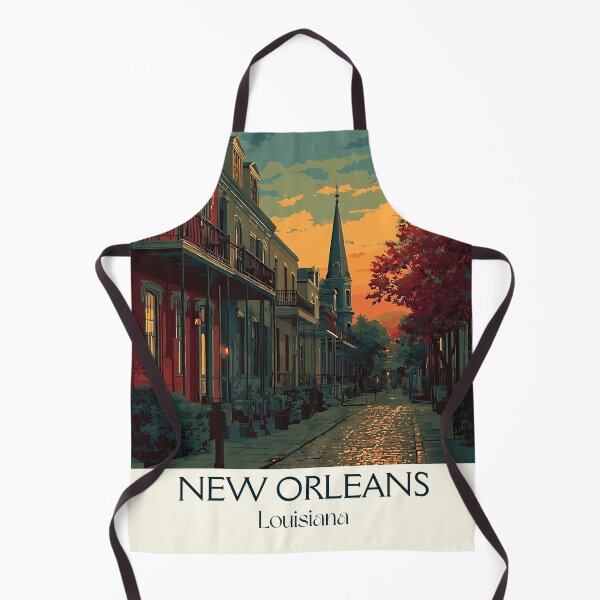 Item preview, New Orleans Louisiana Vintage Travel Poster | Crescent City Art designed and sold by TuncGK.