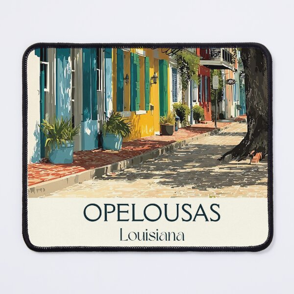 Item preview, Opelousas Louisiana Vintage Travel Poster | Zydeco Capital Art designed and sold by TuncGK.