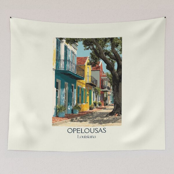 Item preview, Opelousas Louisiana Vintage Travel Poster | Zydeco Capital Art designed and sold by TuncGK.
