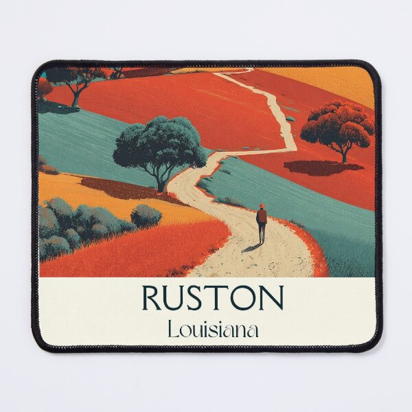 Item preview, Ruston Louisiana Vintage Travel Poster | North Louisiana Hills designed and sold by TuncGK.
