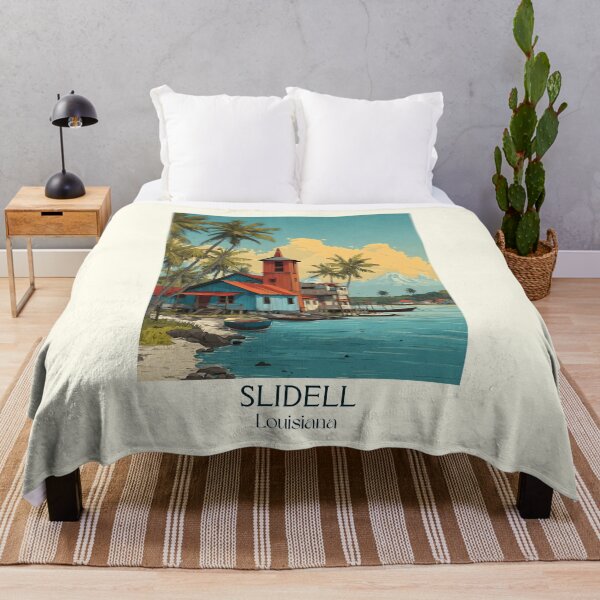 Item preview, Slidell Louisiana Vintage Travel Poster | Northshore Bayou Art designed and sold by TuncGK.