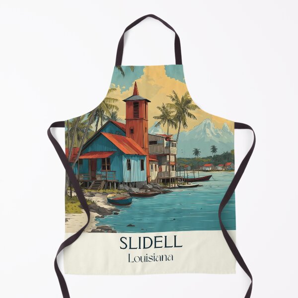 Item preview, Slidell Louisiana Vintage Travel Poster | Northshore Bayou Art designed and sold by TuncGK.