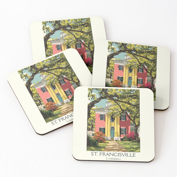 Item preview, St. Francisville Louisiana Vintage Travel Poster | Historic Plantation Country designed and sold by TuncGK.