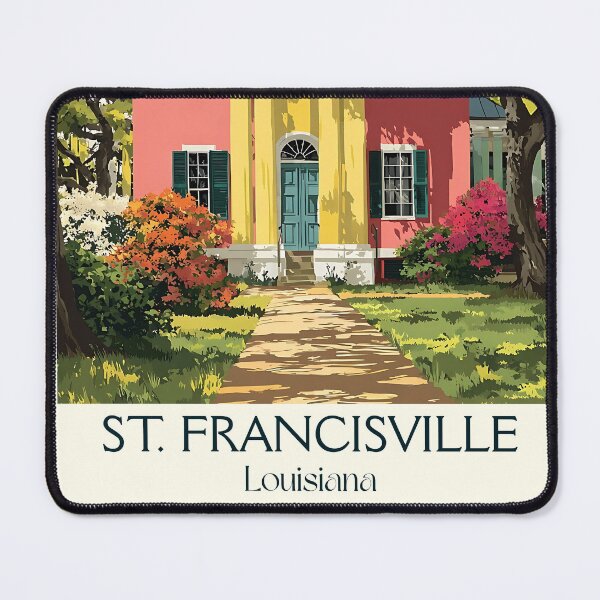 Item preview, St. Francisville Louisiana Vintage Travel Poster | Historic Plantation Country designed and sold by TuncGK.