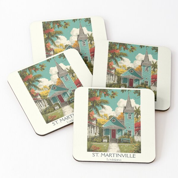 Item preview, St. Martinville Louisiana Vintage Travel Poster | Evangeline Country Art designed and sold by TuncGK.