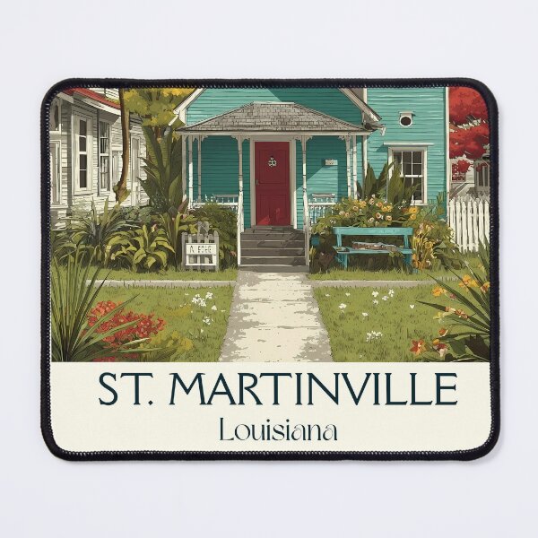 Item preview, St. Martinville Louisiana Vintage Travel Poster | Evangeline Country Art designed and sold by TuncGK.