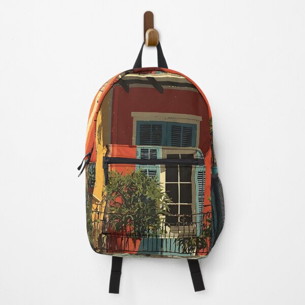 Item preview, The French Quarter New Orleans Vintage Travel Poster | NOLA Balcony Art designed and sold by TuncGK.