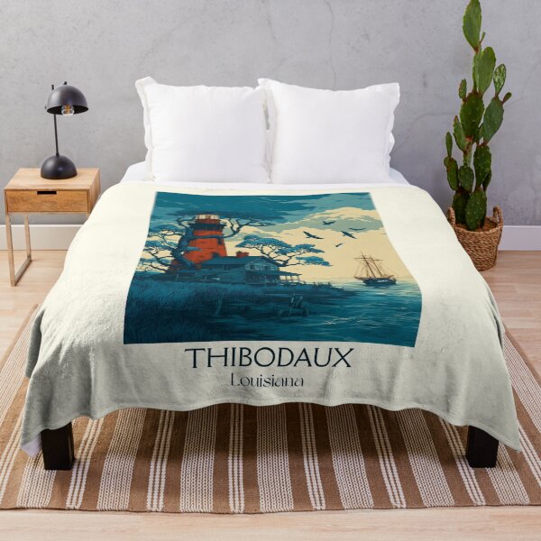 Item preview, Thibodaux Louisiana Vintage Travel Poster | Bayou Lafourche Art designed and sold by TuncGK.