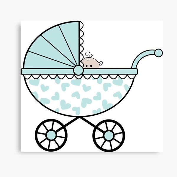 Boy Baby Carriage Canvas Print