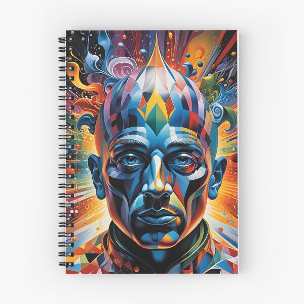 Item preview, Neo-Cubist Explosion – Psychedelic Geometric Portrait in Vivid Colors designed and sold by artmanikin.
