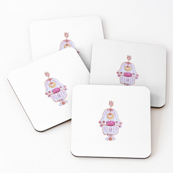 Item preview, Hamsa in pink and gold watercolor designed and sold by GwendolynLee.