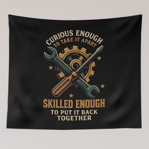 Item preview, Curious Enough Take It Apart Mechanic Funny designed and sold by LuminOrb.