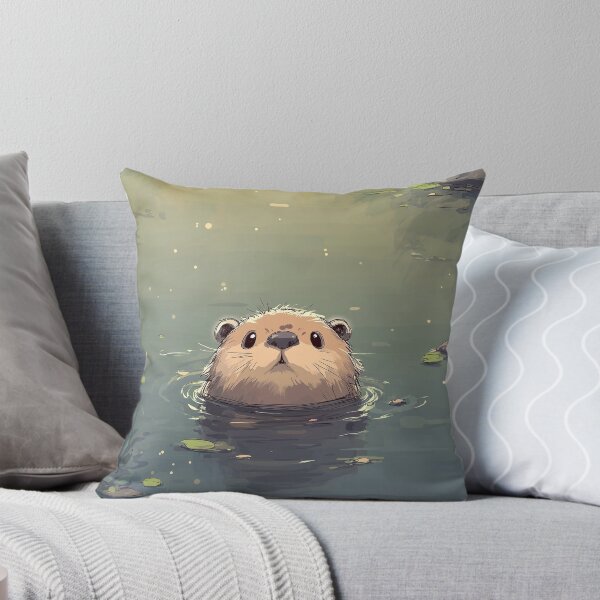 Item preview, Otter poking his head out of water designed and sold by TaverneKuna.