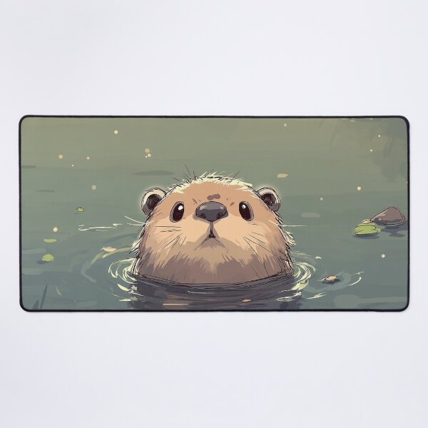 Item preview, Otter poking his head out of water designed and sold by TaverneKuna.