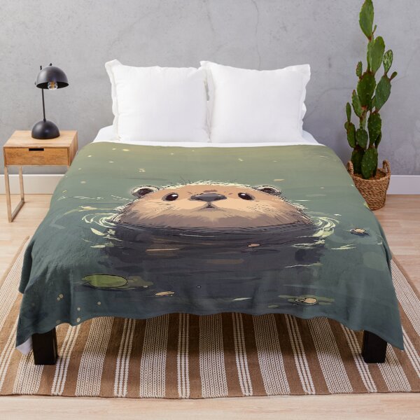 Item preview, Otter poking his head out of water designed and sold by TaverneKuna.