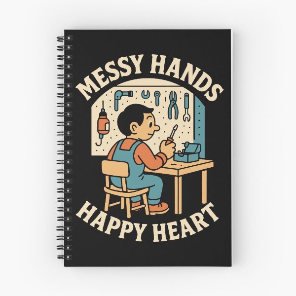 Item preview, Messy Hands Happy Heart Funny Mechanic Garage designed and sold by LuminOrb.