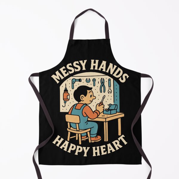 Item preview, Messy Hands Happy Heart Funny Mechanic Garage designed and sold by LuminOrb.