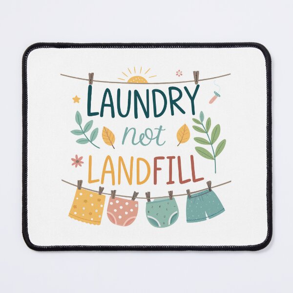 Item preview, Laundry Not Landfill – Eco Cloth Diaper Funny Design designed and sold by VividOrganica.