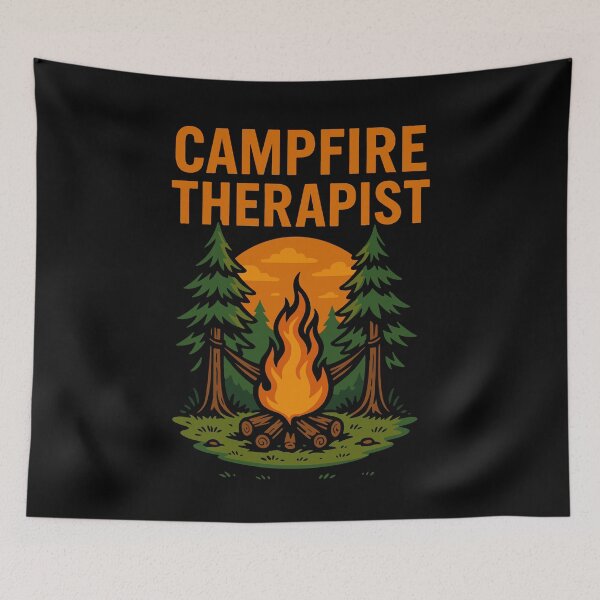 Item preview, Campfire Therapist Funny Camping Camper designed and sold by LuminOrb.