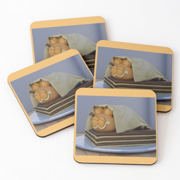 Item preview, The orange cat sleeping in lasagne bed designed and sold by Basiinaa.