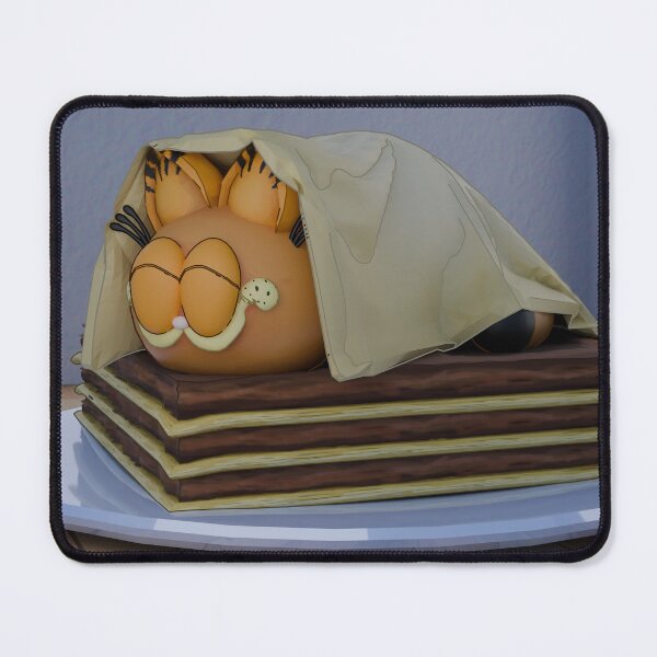 Item preview, The orange cat sleeping in lasagne bed designed and sold by Basiinaa.