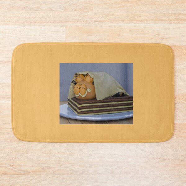 Item preview, The orange cat sleeping in lasagne bed designed and sold by Basiinaa.