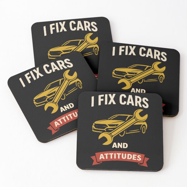 Item preview, I Fix Cars And Attitudes Garage Mechanic Funny designed and sold by LuminOrb.