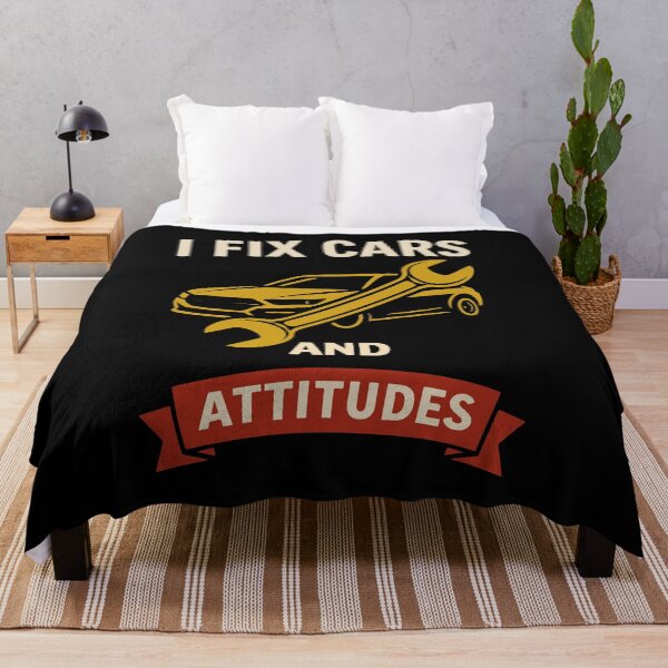 Item preview, I Fix Cars And Attitudes Garage Mechanic Funny designed and sold by LuminOrb.