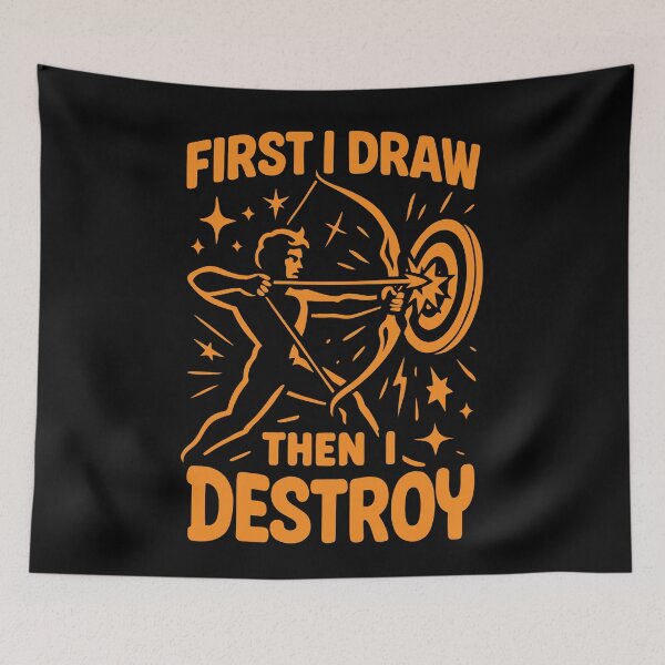Item preview, First I Draw Then I Destroy Archery Bow Archer designed and sold by LuminOrb.