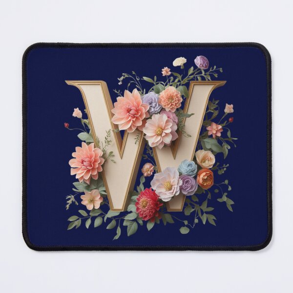 Item preview, Elegant Floral Monogram Letter W – Botanical Initial with Peonies, Roses & Dahlias | Personalized Gift & Feminine Decor designed and sold by AmenAlways.