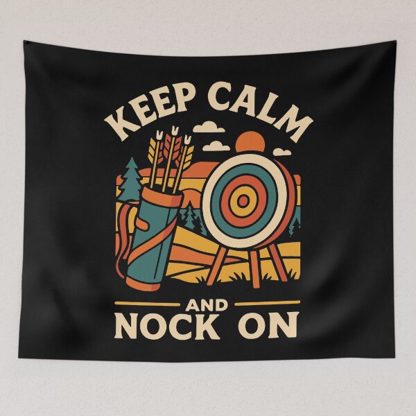 Item preview, Keep Calm Nock On Archery Bow Funny Archer designed and sold by LuminOrb.