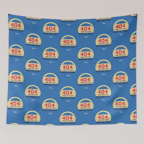 Item preview, 404 Sleep Not Found Retro Error Poster designed and sold by KK-Black34.