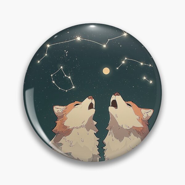 Item preview, Wolfs howling at the nightsky and moon designed and sold by TaverneKuna.
