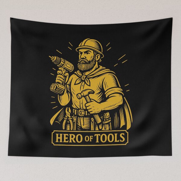 Item preview, Hero Of Tools Mechanic Garage Funny Saying designed and sold by LuminOrb.