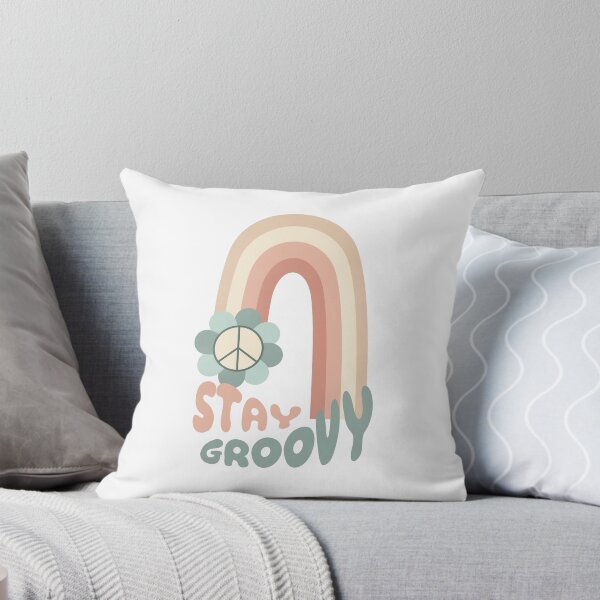Item preview, Stay Groovy - Retro Rainbow with Hippie Flower designed and sold by Julza Art.