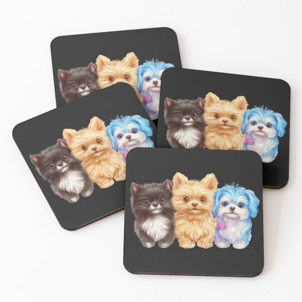 Item preview, Cute fluffy puppies, cute fluffy puppies illustration, cute fluffy puppies artwork designed and sold by MamaDong.