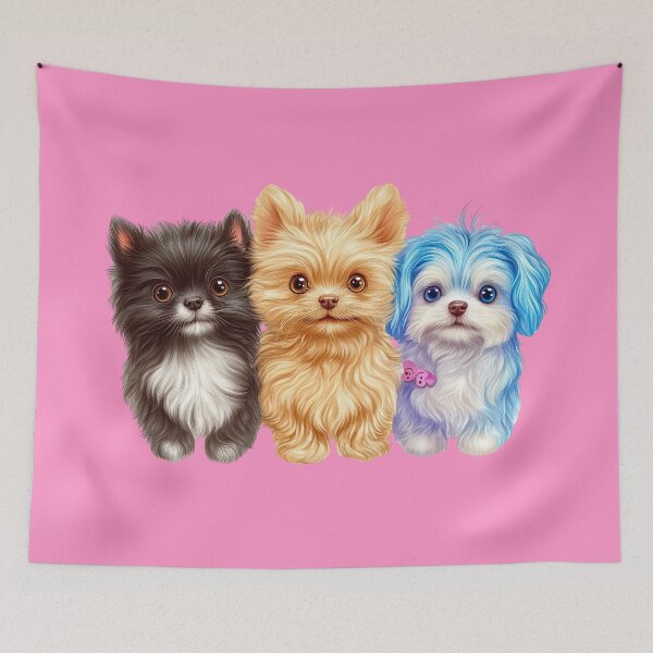 Item preview, Cute fluffy puppies, cute fluffy puppies illustration, cute fluffy puppies artwork designed and sold by MamaDong.