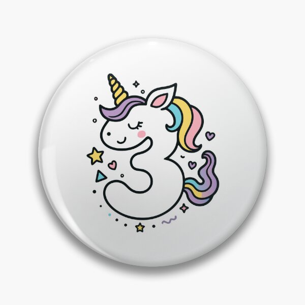 Artikelvorschau, Kinder Einhorn 3. Geburtstag 3 Jahre alt Dritter Bday entworfen und verkauft von Blok45.
