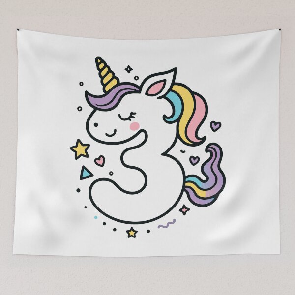 Item preview, Kids Unicorn 3th Birthday 3 Years Old Third Bday designed and sold by Blok45.