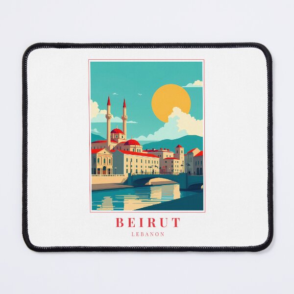 Item preview, Beirut Lebanon Illustration – A City of Ruins, Rhythm, and Radiance designed and sold by MapMyMiles.