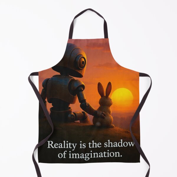 Item preview, robot and bunny sunset watching designed and sold by Dogandesighn.
