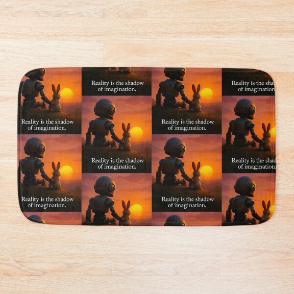 Item preview, robot and bunny sunset watching designed and sold by Dogandesighn.