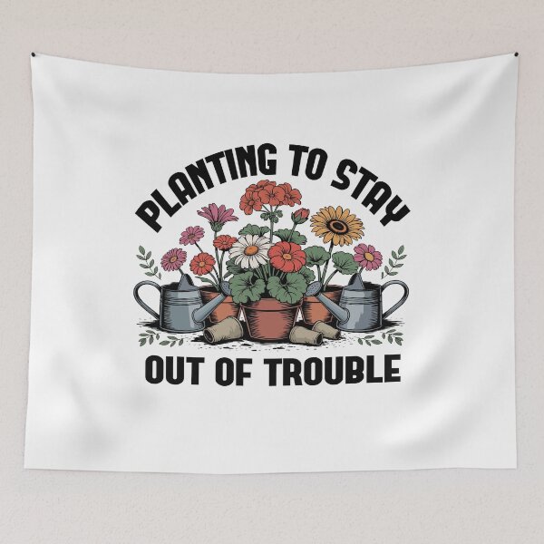 Item preview, Planting To Stay Out Of Trouble Funny Gardening Design, Plant Lover, Floral Garden Summer Tee, Plant Gift Sublimation Designs designed and sold by Merchall  store.