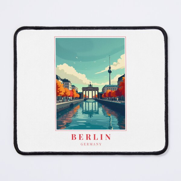 Item preview, Berlin Germany Illustration – Legacy of Walls and Wonders designed and sold by MapMyMiles.