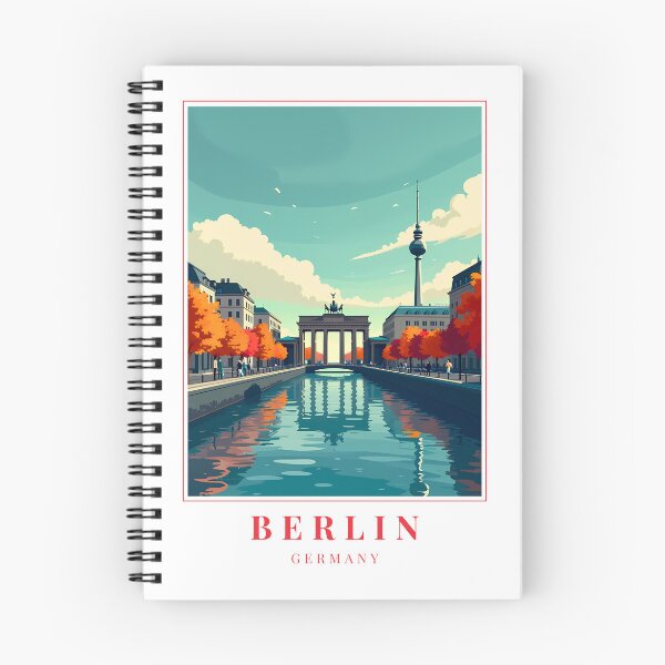 Item preview, Berlin Germany Illustration – Legacy of Walls and Wonders designed and sold by MapMyMiles.