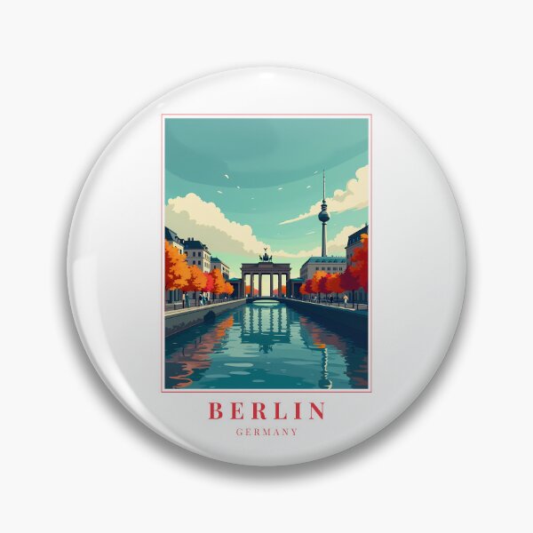 Item preview, Berlin Germany Illustration – Legacy of Walls and Wonders designed and sold by MapMyMiles.