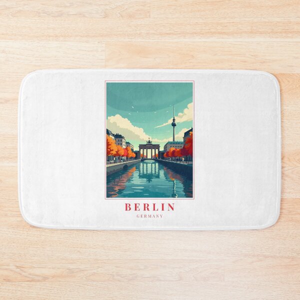 Item preview, Berlin Germany Illustration – Legacy of Walls and Wonders designed and sold by MapMyMiles.