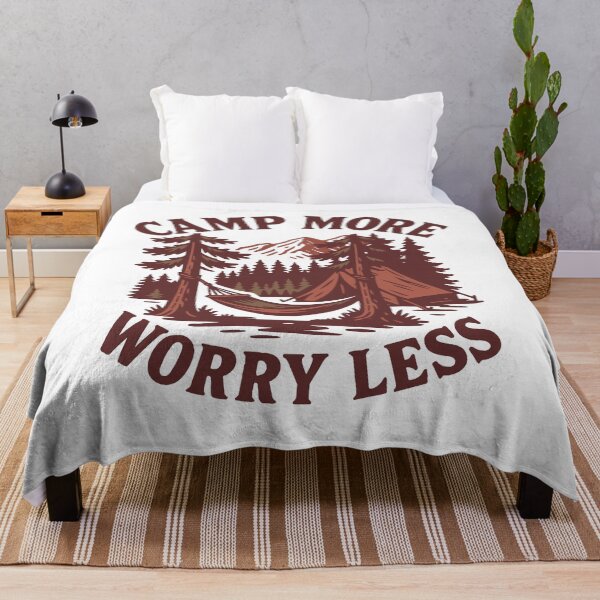 Item preview, Camp More Worry Less Funny Camping Camper designed and sold by LuminOrb.